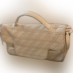 Zanellato NINA Cream Quilted Leather Top-Handle Bag removable shoulder strap